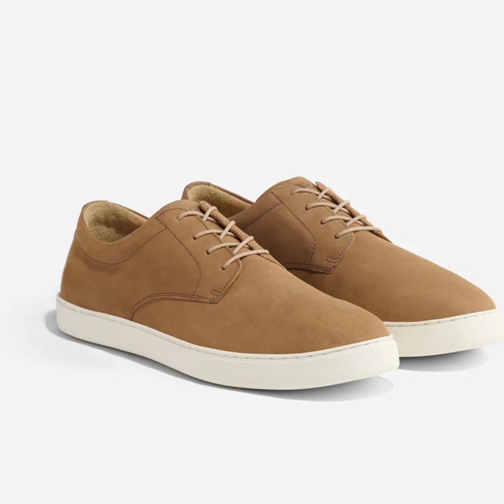 Nisolo Diego low top leather tobacco brown sneaker NEW 12.5